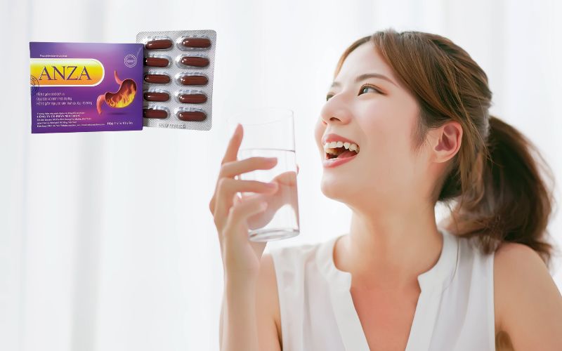 Chọn viên uống thảo dược dạ dày ANZA cho dạ dày thêm khỏe mạnh bị đau dạ dày có nên uống sữa không